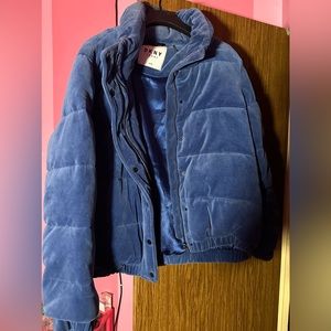 DKNY women’s sport velour puffer jacket